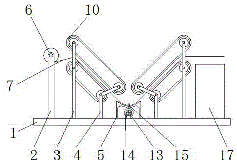 一種防止翹起的PET鐳射復合膜用分切機的制作方法 一種防止翹起的PET鐳射復合膜用分切機的制作方法